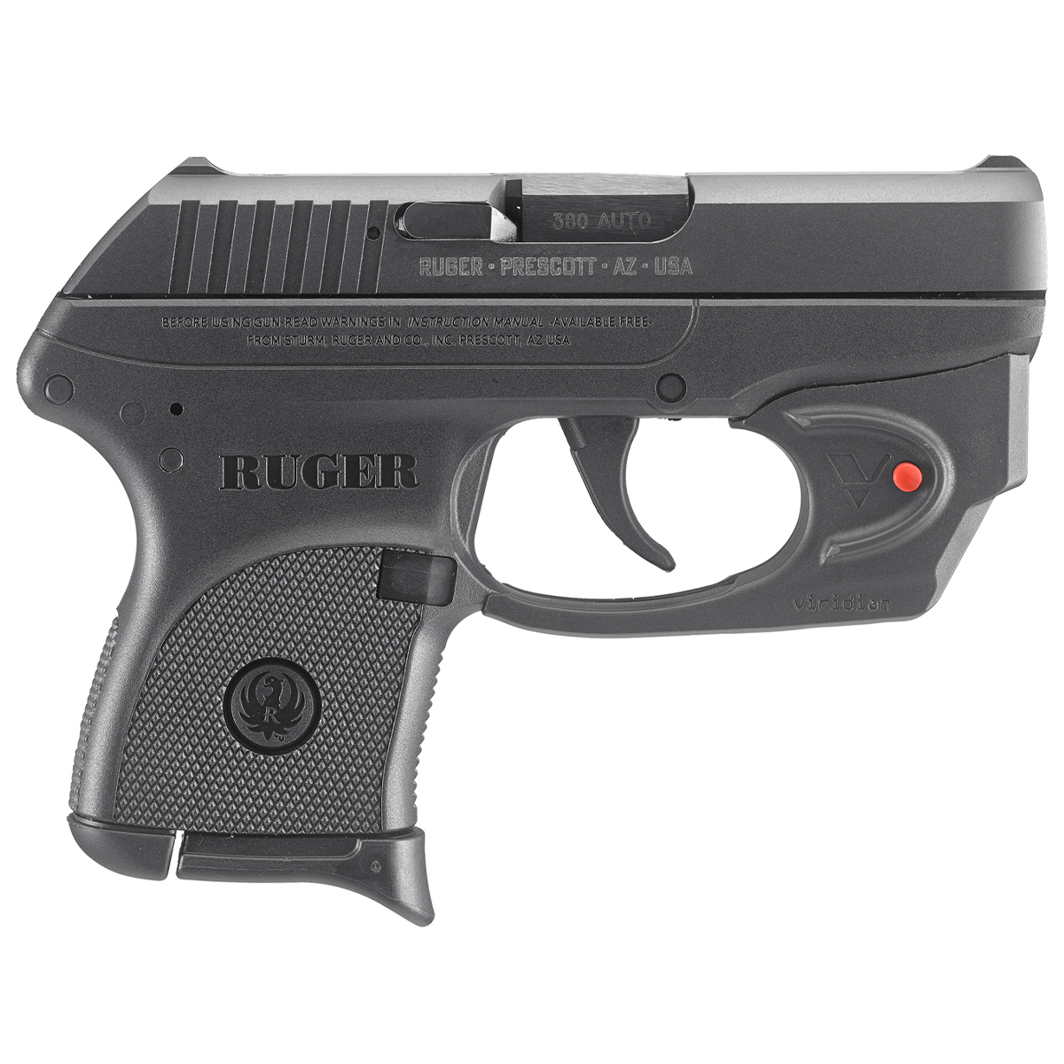 Ruger LCP .380 ACP Micro Compact Pistol with Viridian Laser