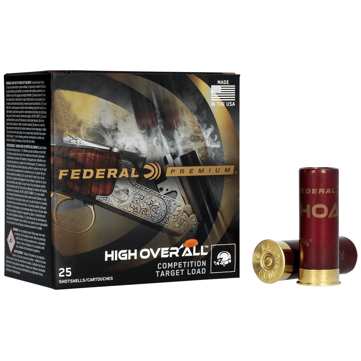 Federal HOA208 Premium High Over All 20 Gauge 2.75" 7/8 oz 8 Shot 25 Per Box 10 Cs